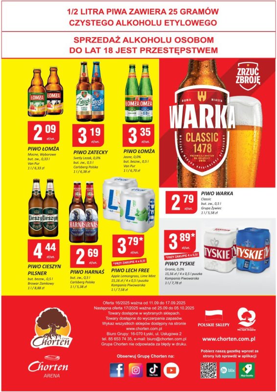 Chorten - gazetka promocyjna Gazetka Podlaskie Minimarket od czwartku 11.09 do środy 17.09 - strona 4