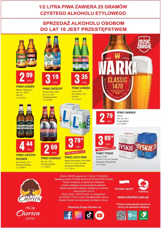 Chorten - gazetka promocyjna Gazetka Podlaskie Minimarket od czwartku 11.09 do środy 17.09 - strona 4