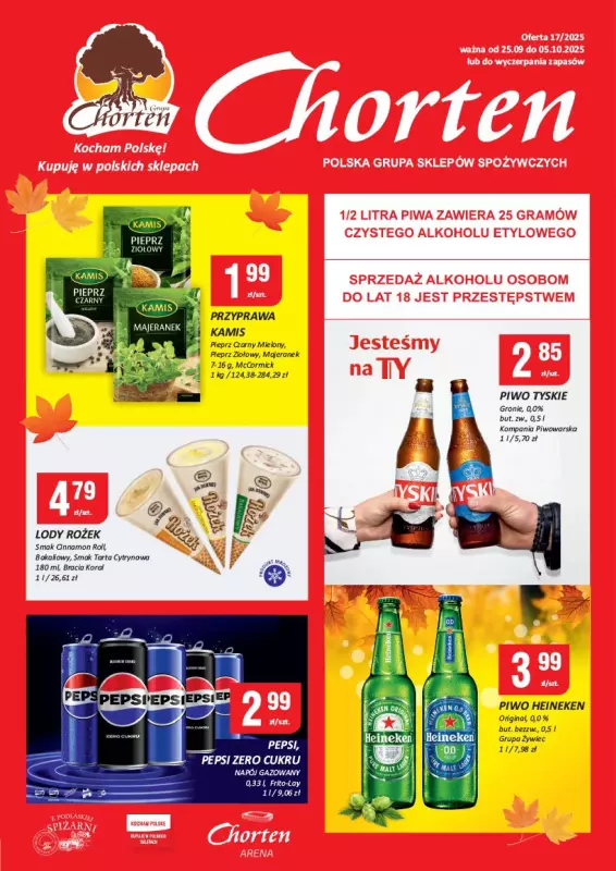 Chorten - gazetka promocyjna Gazetka Ciechanów Minimarket od czwartku 25.09 do niedzieli 05.10