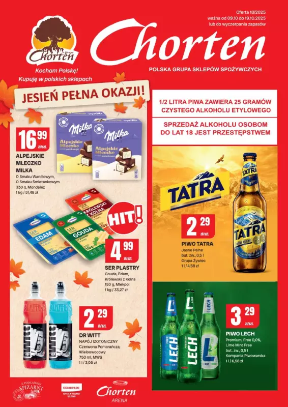 Chorten - gazetka promocyjna Gazetka Ciechanów Minimarket od czwartku 09.10 do niedzieli 19.10