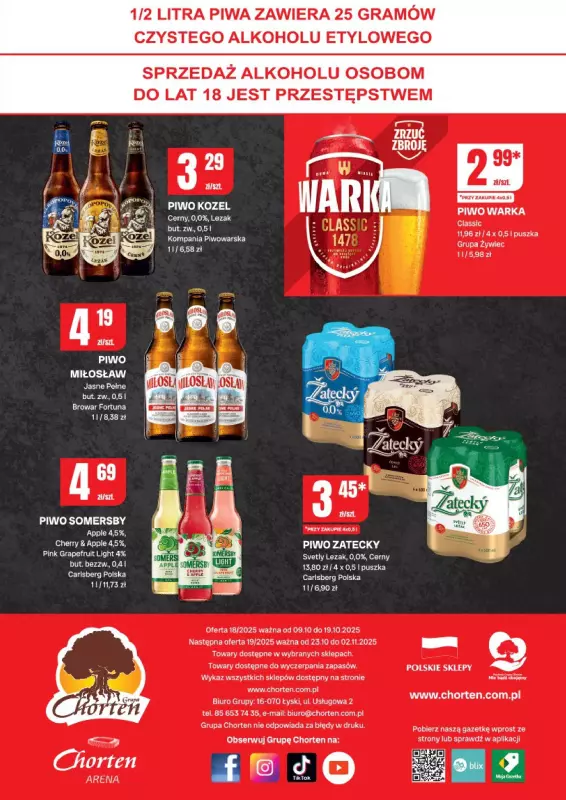 Chorten - gazetka promocyjna Gazetka Lubelskie Minimarket od czwartku 09.10 do niedzieli 19.10 - strona 4