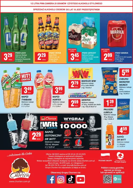Chorten - gazetka promocyjna Gazetka Małopolska, Śląsk, Podkarpacie, Opolskie Minimarket od czwartku 09.10 do niedzieli 19.10 - strona 2