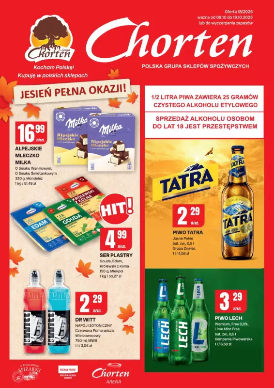 Chorten - gazetka promocyjna Gazetka Podlaskie Market od czwartku 09.10 do niedzieli 19.10