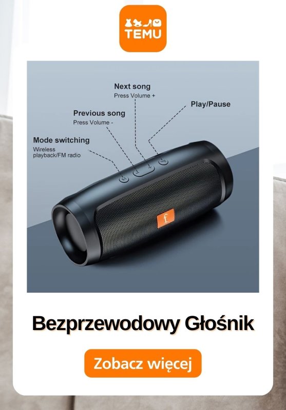 #Majówka - gazetka promocyjna Temu | Głośniki bezprzewodowe od środy 23.04  - strona 10