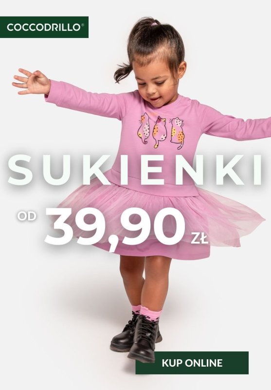 #Komunia - gazetka promocyjna Coccodrillo | Sukienki z wyprzedaży już od 39,90 zł od wtorku 06.05 do poniedziałku 12.05