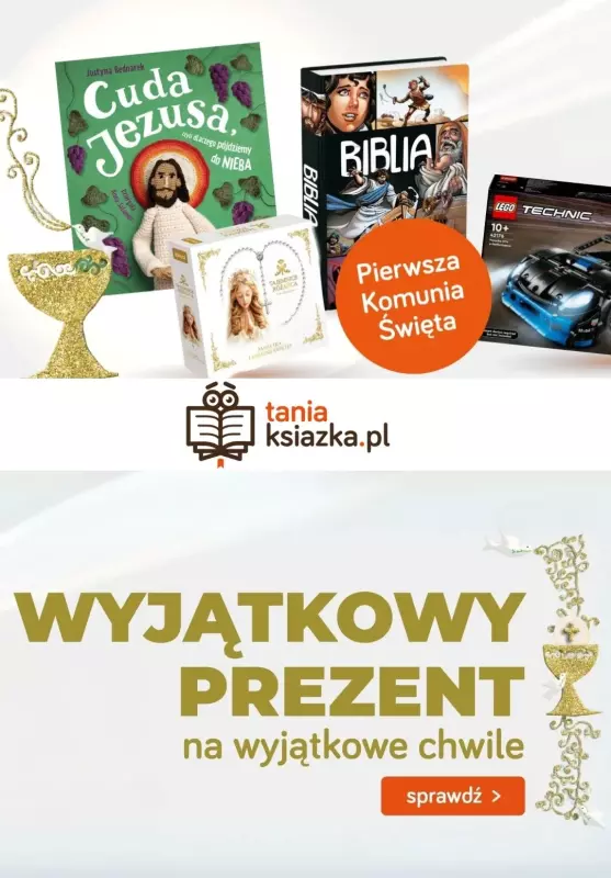 #Komunia - gazetka promocyjna Tania książka | Komunijne upominki od piątku 09.05 do czwartku 22.05