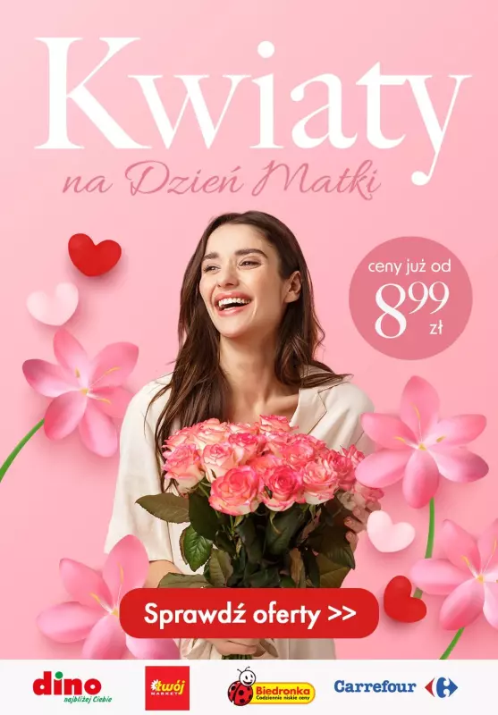 2024 Dzień Matki - gazetka promocyjna Kwiaty na Dzień Matki od 8,99 zł od czwartku 23.05 do soboty 25.05