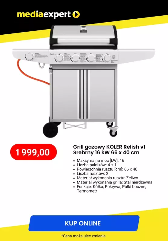 #Koniec Szkoły - gazetka promocyjna Media Expert | Gorące okazje na grille od wtorku 03.06  - strona 7