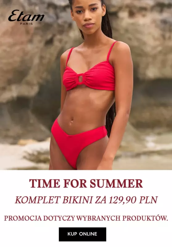 #Koniec Szkoły - gazetka promocyjna Etam | Bikini set za 129,90 PLN od wtorku 03.06 do niedzieli 08.06