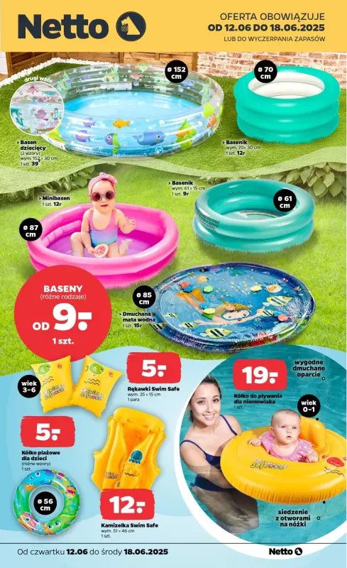#Koniec Szkoły - gazetka promocyjna Netto I Wodne szaleństwo z Netto! od czwartku 12.06 do niedzieli 15.06
