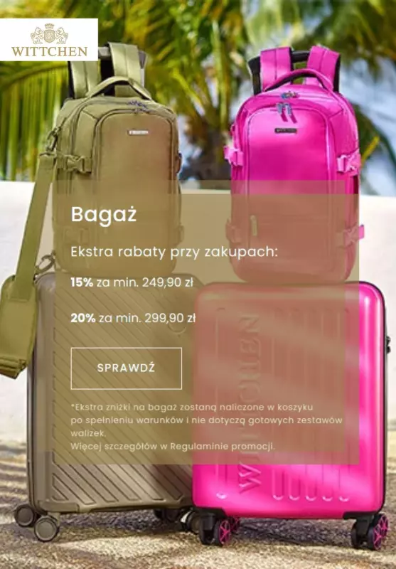 #Koniec Szkoły - gazetka promocyjna Wittchen | Do -20% na bagaż od piątku 13.06 do niedzieli 15.06
