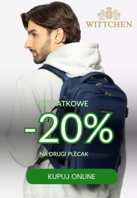 #Koniec Szkoły - gazetka promocyjna Wittchen | Dodatkowe -20% na drugi plecak od wtorku 17.06 