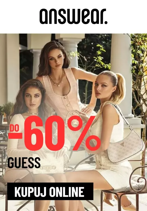 #Modowe wyprzedaże - gazetka promocyjna Answear | Do -60% na markę Guess od środy 03.07 