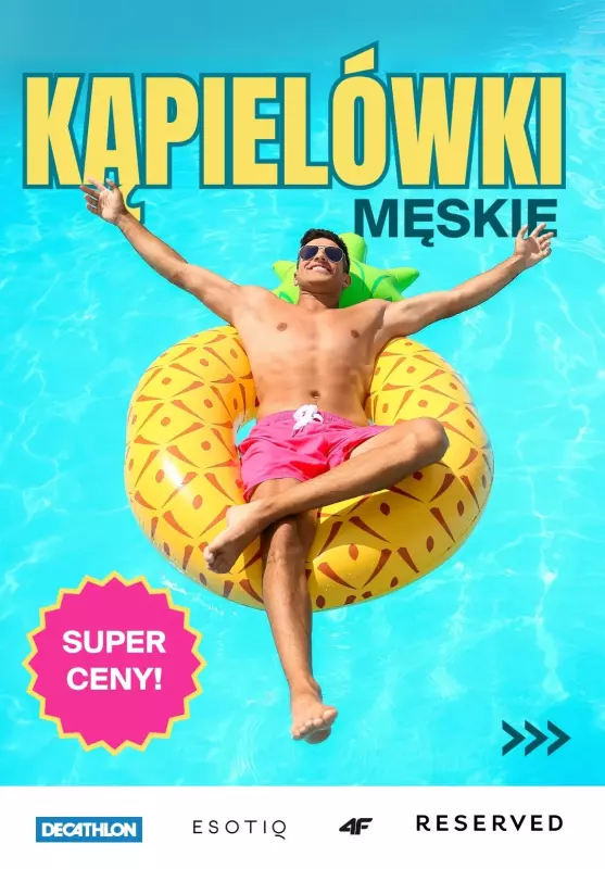 #Pogłębienie wyprzedaży - gazetka promocyjna Kąpielówki męskie w SUPER cenach | Przegląd marek od wtorku 23.07 do niedzieli 28.07