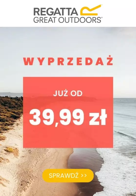 #Pogłębienie wyprzedaży - gazetka promocyjna Regatta | Wyprzedaż outdoor już od 39,99 zł od wtorku 23.07 