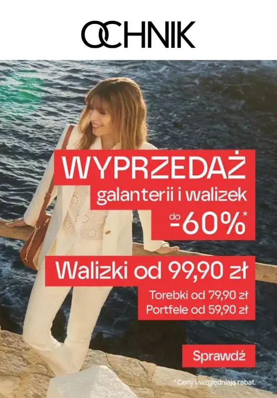 Ochnik - gazetka promocyjna Do -60% na galanterię i walizki od poniedziałku 10.06 