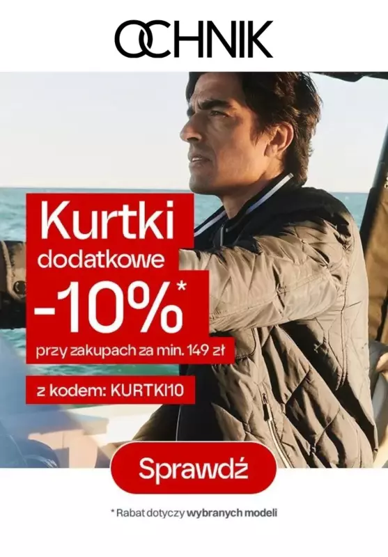 Ochnik - gazetka promocyjna Extra -10% na kurtki od piątku 09.08 