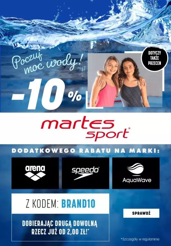 Martes Sport - gazetka promocyjna Dodatkowe -10% na produkty do pływania od piątku 24.01 do piątku 31.01