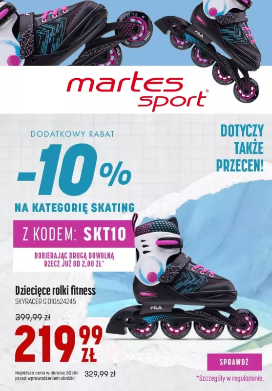 Martes Sport - gazetka promocyjna Dodatkowe -10% na kategorię skating od czwartku 26.06 do czwartku 03.07