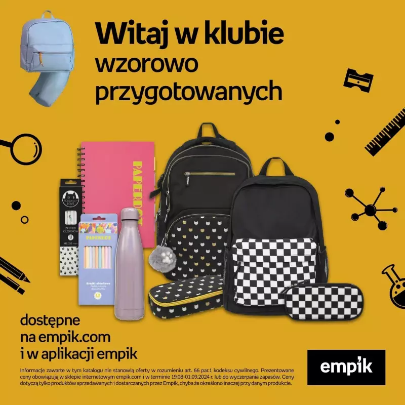 #BACK TO SCHOOL - gazetka promocyjna Empik I Katalog back to school od wtorku 27.08 do niedzieli 01.09