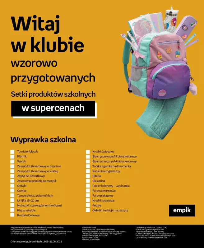 #BACK TO SCHOOL - gazetka promocyjna Empik I Plecaki od czwartku 14.08 do wtorku 26.08 - strona 8