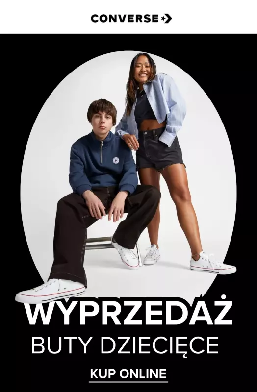 Converse - gazetka promocyjna Wyprzedaż: buty dziecięce od piątku 29.08 