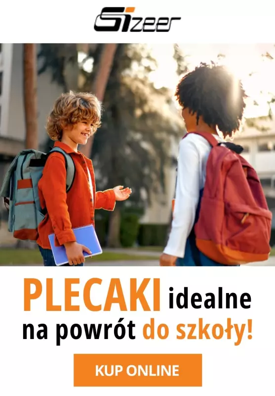 Sizeer - gazetka promocyjna Plecaki na powrót do szkoły! od czwartku 03.08 do czwartku 10.08
