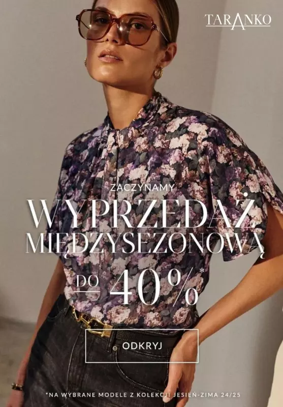 #Moda na jesień - gazetka promocyjna Taranko | Do -40% WYPRZEDAŻ od czwartku 26.09 do czwartku 03.10