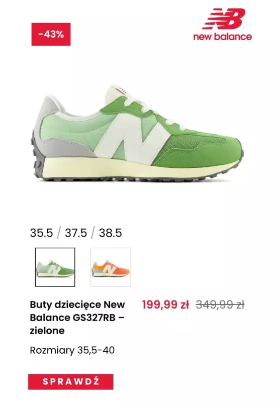 #Moda na jesień - gazetka promocyjna New Balance | Do -40% obuwie dla dzieci od czwartku 03.10 do poniedziałku 14.10 - strona 3