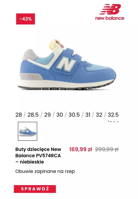 #Moda na jesień - gazetka promocyjna New Balance | Do -40% obuwie dla dzieci od czwartku 03.10 do poniedziałku 14.10 - strona 6