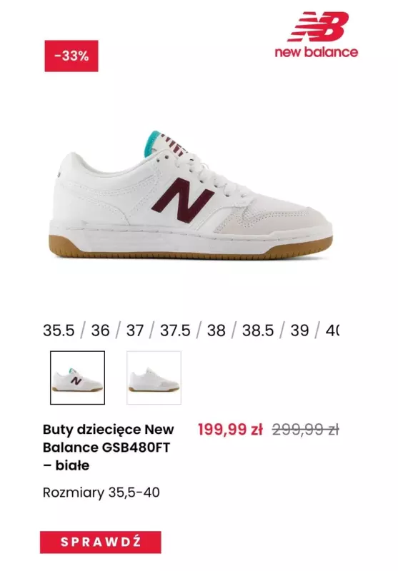 #Moda na jesień - gazetka promocyjna New Balance | Do -40% obuwie dla dzieci od czwartku 03.10 do poniedziałku 14.10 - strona 8