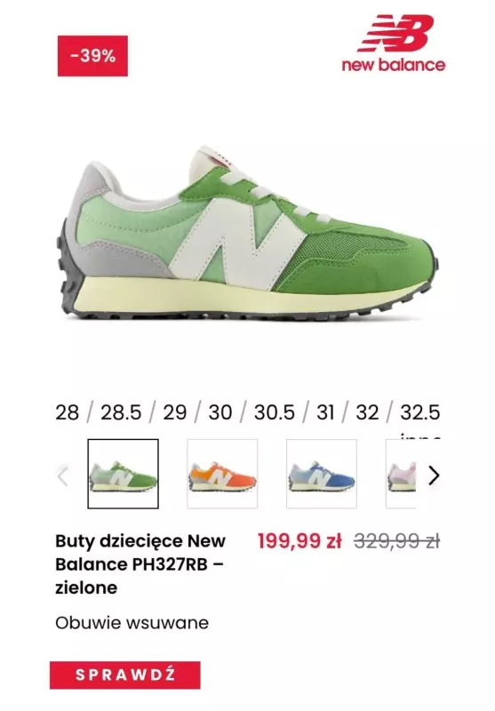 #Moda na jesień - gazetka promocyjna New Balance | Do -40% obuwie dla dzieci od czwartku 03.10 do poniedziałku 14.10 - strona 2