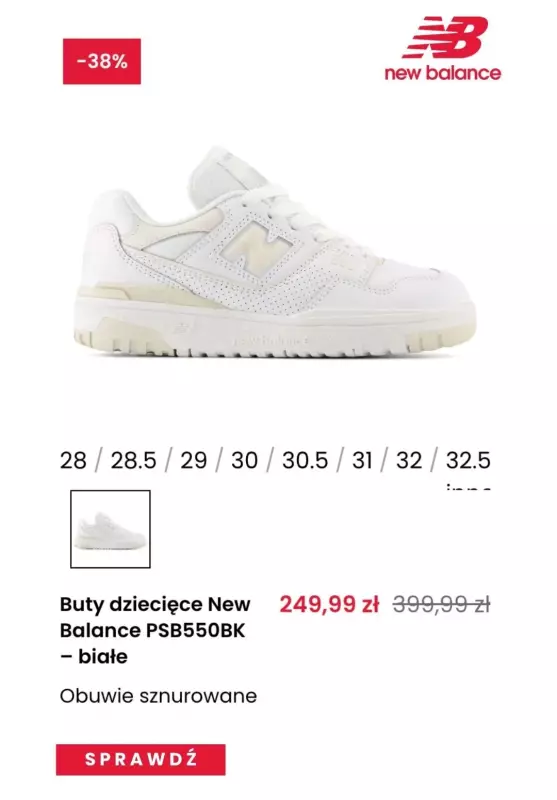 #Moda na jesień - gazetka promocyjna New Balance | Do -40% obuwie dla dzieci od czwartku 03.10 do poniedziałku 14.10 - strona 9