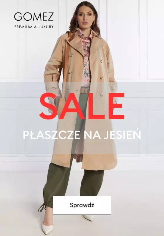 #Moda na jesień - gazetka promocyjna Gomez | Wyprzedaż płaszczy na jesień od wtorku 08.10 