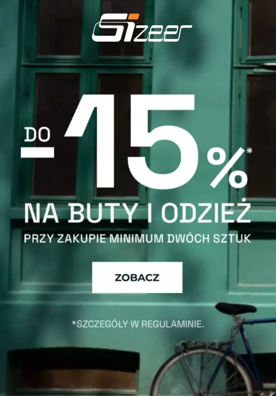 #Moda na jesień - gazetka promocyjna Sizeer | Do -15% na buty i odzież od piątku 11.10 do wtorku 15.10