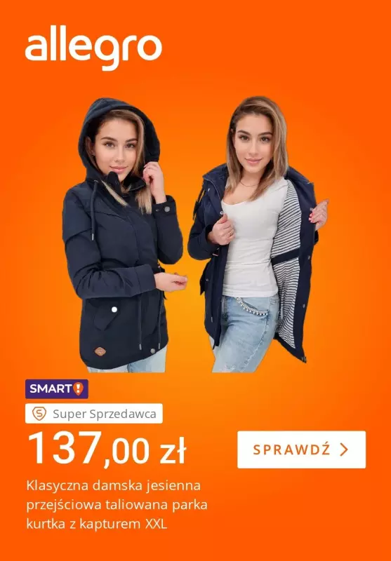 #Moda na jesień - gazetka promocyjna Allegro I Moda jesienna: styl i komfort od wtorku 07.10 do poniedziałku 13.10
