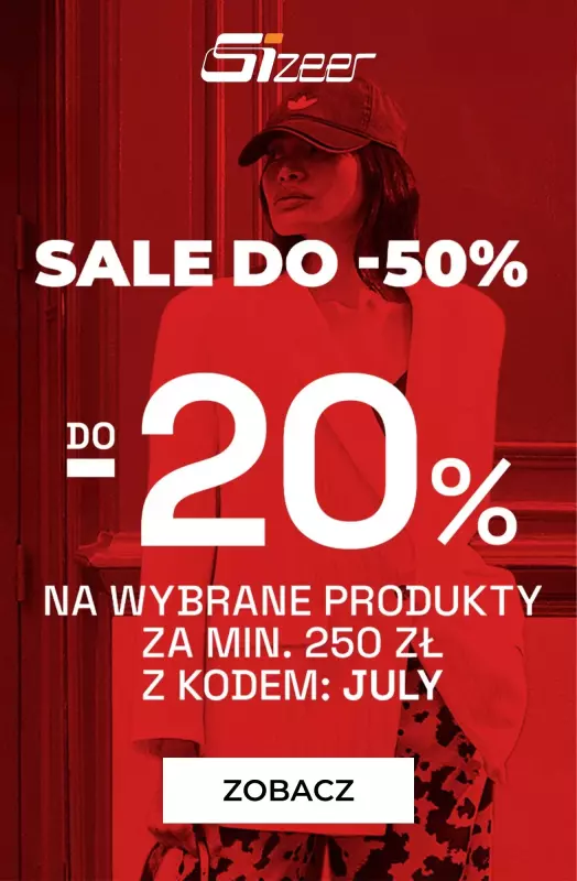 #Moda na lato - gazetka promocyjna Sizeer | SALE do -50% i do -20% na wybrane produkty od środy 02.07 do wtorku 08.07