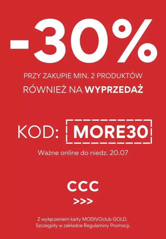 #Moda na lato - gazetka promocyjna CCC | -30% z KODEM przy zakupie min. 2 produktów od środy 09.07 