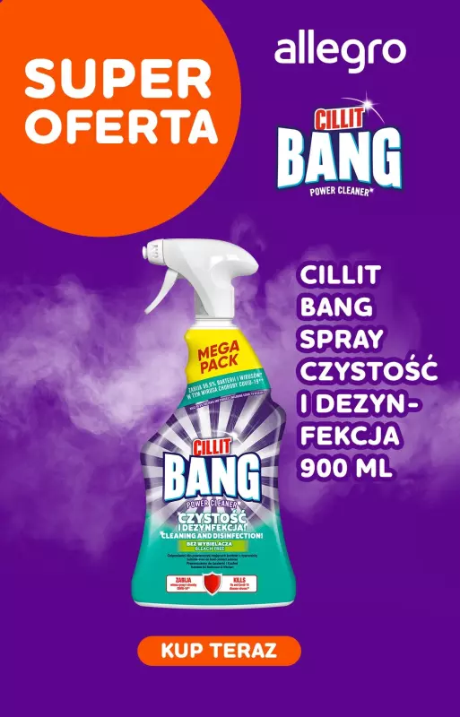 Cillit Bang - gazetka promocyjna Super oferty Cillit Bang! od czwartku 08.08 do soboty 31.08