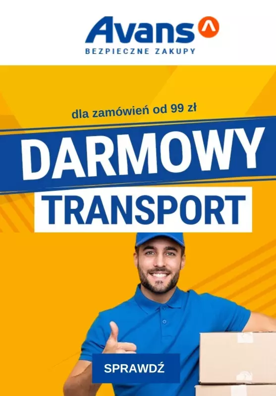 Avans - gazetka promocyjna Darmowa dostawa od 99 zł od piątku 20.10 do wtorku 31.10