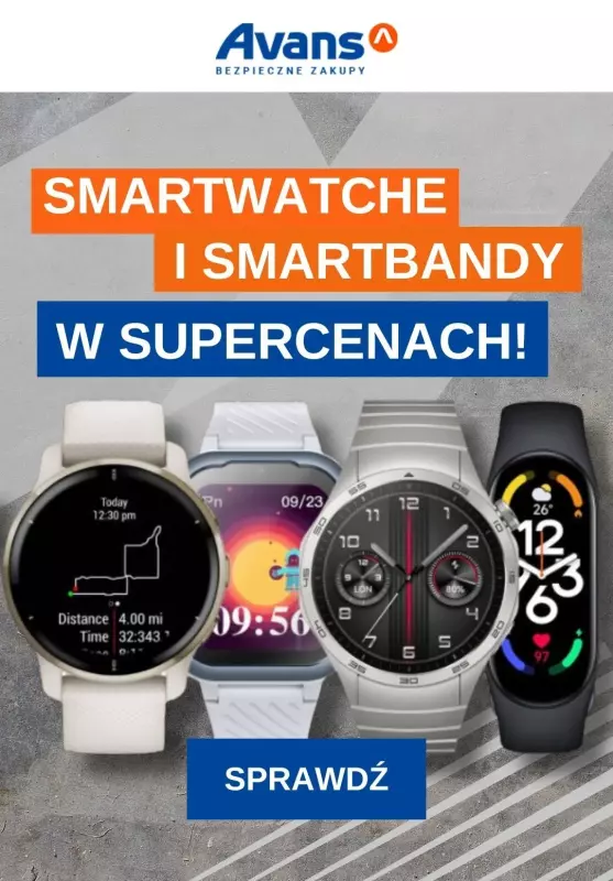 Avans - gazetka promocyjna Smartwatche i smartbandy w SUPER cenach! od czwartku 22.02 do poniedziałku 26.02