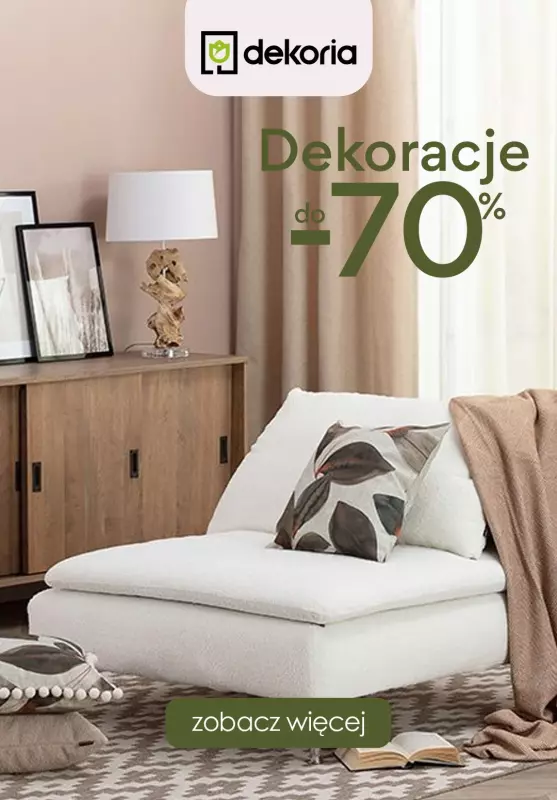 Dekoria - gazetka promocyjna Do -70% na dekoracje od wtorku 24.10 