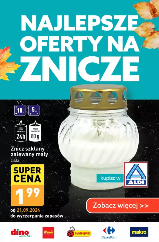 #ZNICZE - gazetka promocyjna Najlepsze oferty na ZNICZE od piątku 11.10 do czwartku 17.10