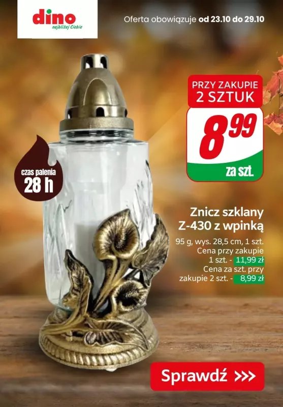 #ZNICZE - gazetka promocyjna Dino | Oferty na znicze i wkłady od czwartku 24.10 do wtorku 29.10 - strona 3