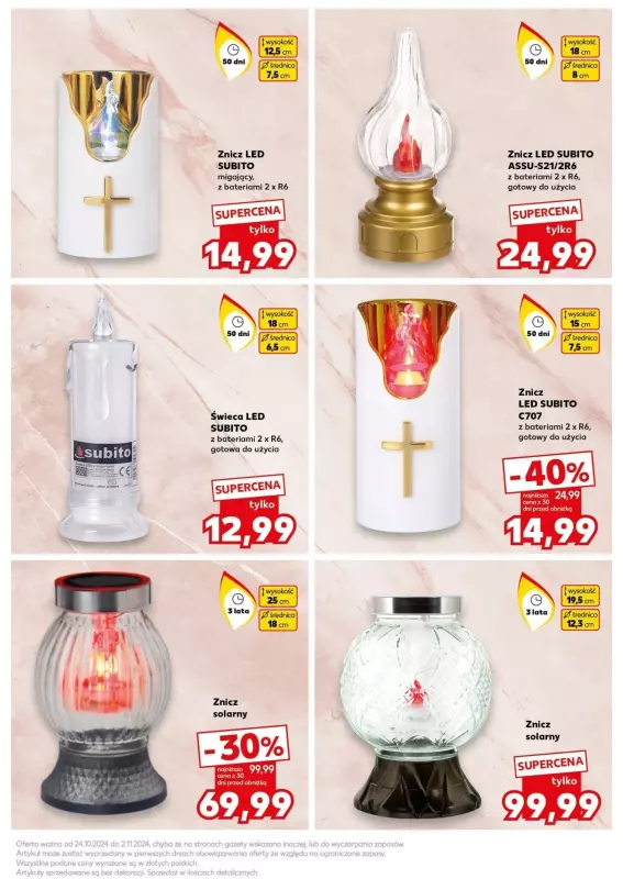 #ZNICZE - gazetka promocyjna Kaufland | Oferta Znicze  do soboty 02.11 - strona 9