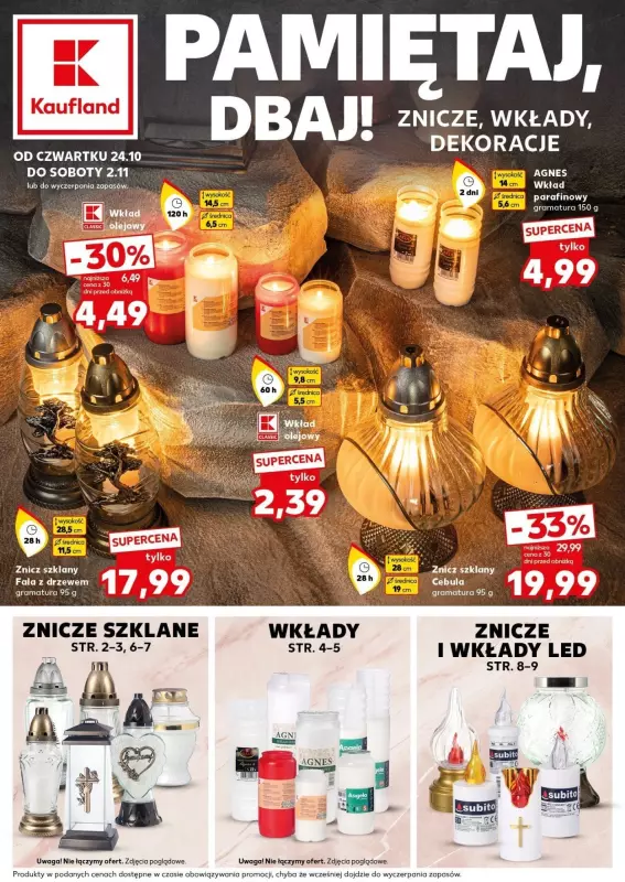 #ZNICZE - gazetka promocyjna Kaufland | Oferta Znicze  do soboty 02.11