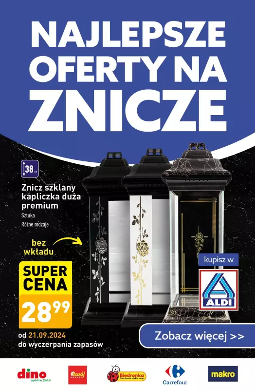 #ZNICZE - gazetka promocyjna Najlepsze oferty na ZNICZE od piątku 25.10 do czwartku 31.10