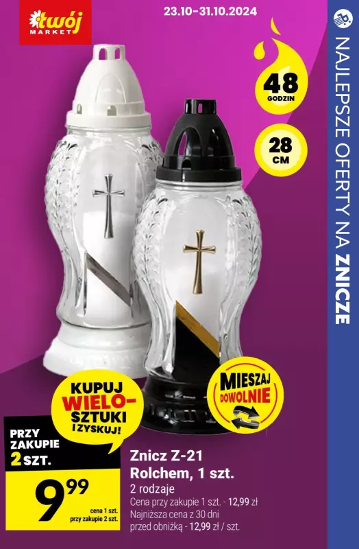 #ZNICZE - gazetka promocyjna Najlepsze oferty na ZNICZE od piątku 25.10 do czwartku 31.10 - strona 6