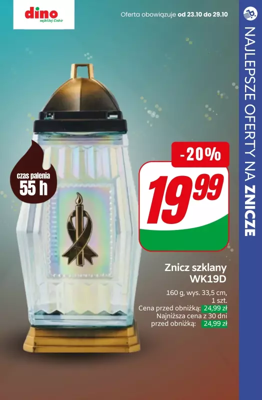 #ZNICZE - gazetka promocyjna Najlepsze oferty na ZNICZE od piątku 25.10 do czwartku 31.10 - strona 20