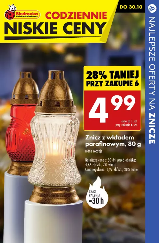 #ZNICZE - gazetka promocyjna Najlepsze oferty na ZNICZE od piątku 25.10 do czwartku 31.10 - strona 14